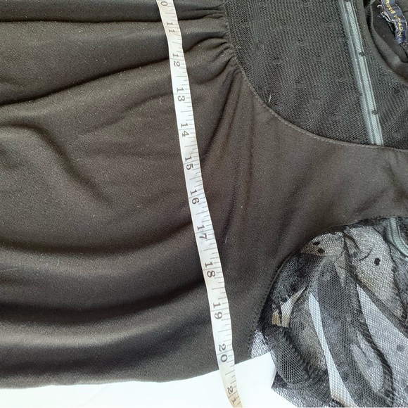 Adrienne Vittadini Black Short Sleeve Shirt Size Large - Picture 7 of 7